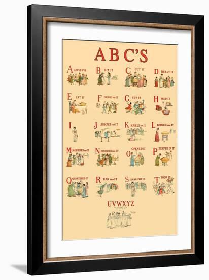 Kate Greenaway's ABC's-Kate Greenaway-Framed Art Print