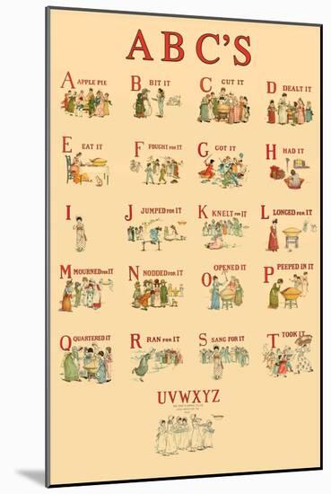 Kate Greenaway's ABC's-Kate Greenaway-Mounted Art Print