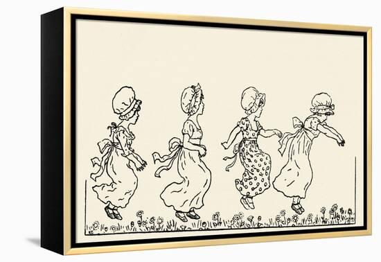 Kate Greenaway' s Marigold Garden-Kate Greenaway-Framed Premier Image Canvas