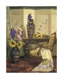 Sunflowers and Hollyhocks, 1889-Kate Hayllar-Framed Premier Image Canvas