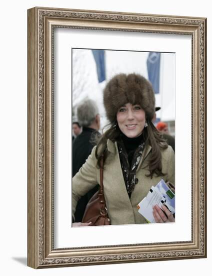 Kate Middleton at the Cheltenham Festival on Gold Cup Day-null-Framed Art Print