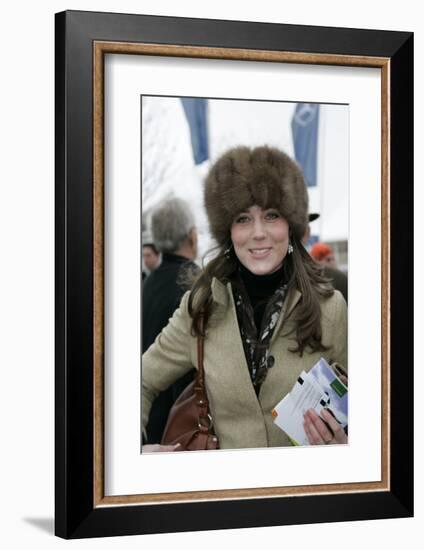 Kate Middleton at the Cheltenham Festival on Gold Cup Day-null-Framed Art Print