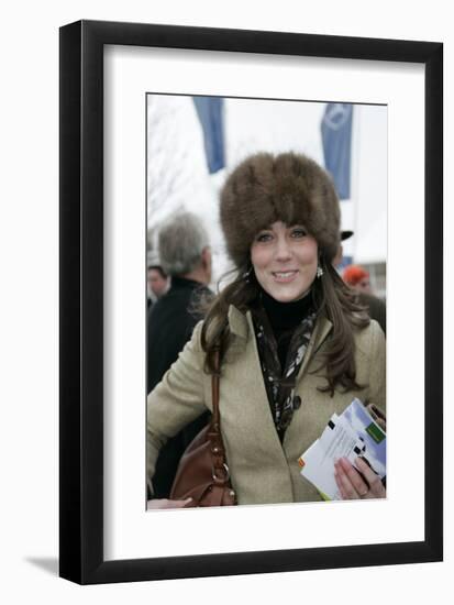 Kate Middleton at the Cheltenham Festival on Gold Cup Day-null-Framed Art Print