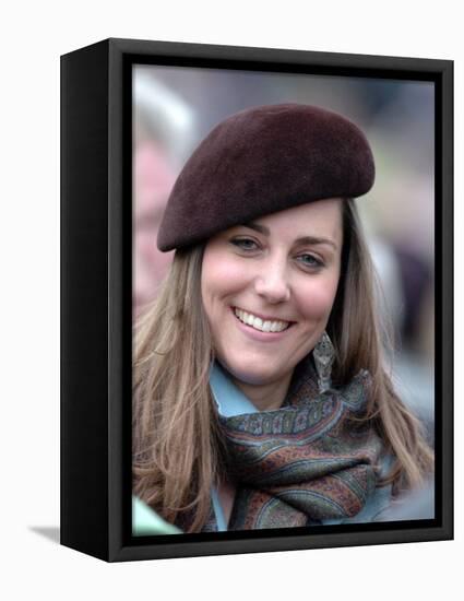 Kate Middleton in the Royal box at Cheltenham racecourse, March 16th 2007-null-Framed Premier Image Canvas