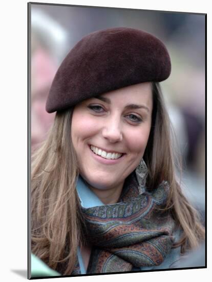 Kate Middleton in the Royal box at Cheltenham racecourse, March 16th 2007-null-Mounted Photographic Print