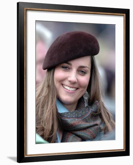 Kate Middleton in the Royal box at Cheltenham racecourse, March 16th 2007-null-Framed Photographic Print