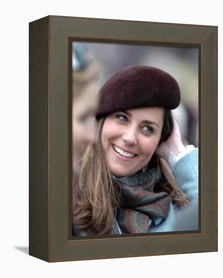 Kate Middleton in the Royal box at Cheltenham racecourse, March 16th 2007-null-Framed Premier Image Canvas