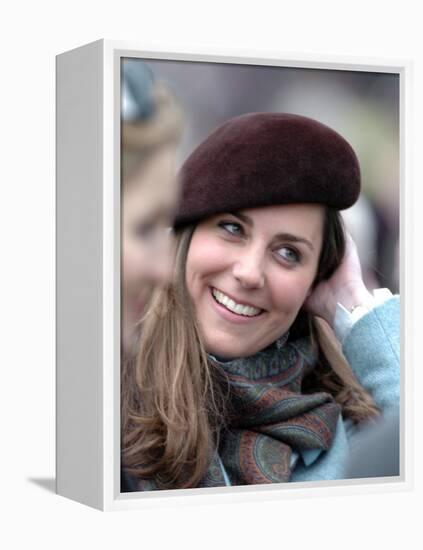 Kate Middleton in the Royal box at Cheltenham racecourse, March 16th 2007-null-Framed Premier Image Canvas