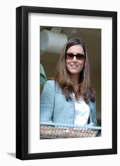 Kate Middleton, in the Royal box at Cheltenham Racecourse-null-Framed Art Print