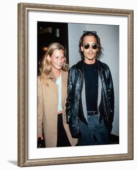 Kate Moss and Johnny Depp-null-Framed Premium Photographic Print