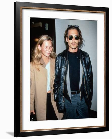 Kate Moss and Johnny Depp-null-Framed Premium Photographic Print