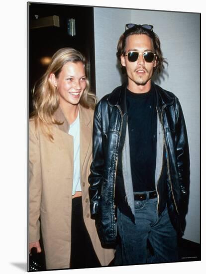 Kate Moss and Johnny Depp-null-Mounted Premium Photographic Print