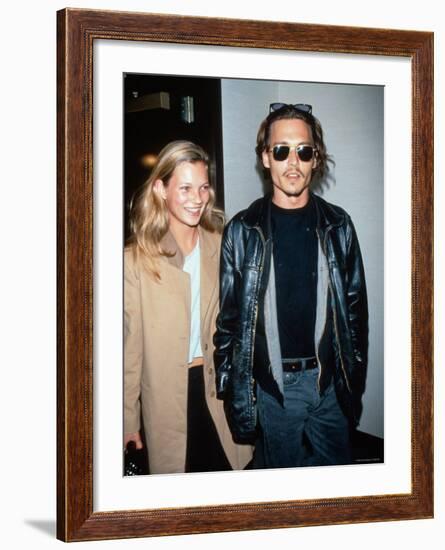 Kate Moss and Johnny Depp-null-Framed Premium Photographic Print