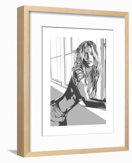 Kate Moss Framed Art Print By Emily Gray Artcom