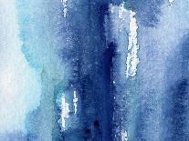 Seamless Pattern of Watercolor Blue Circles in Polka Dot Style-Katerina Izotova Art Lab-Premium Giclee Print