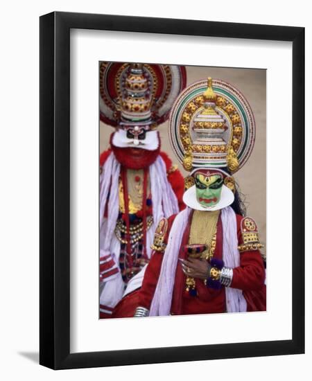 Kathakali Dance Performers, Kochi (Cochin), Kerala State, India, Asia-Gavin Hellier-Framed Photographic Print