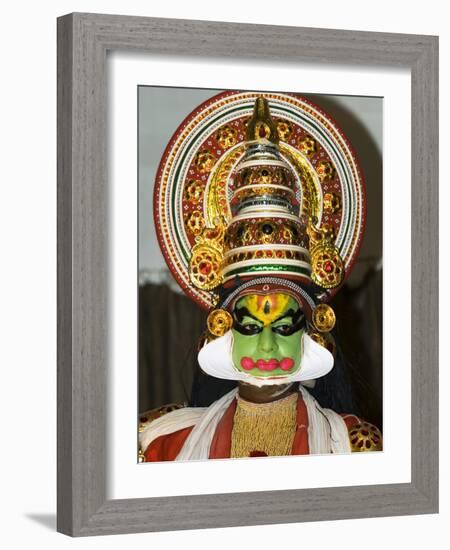 Kathakali Dancer, Kochi (Cochin), Kerala, India, Asia-Stuart Black-Framed Photographic Print