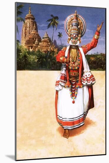 Kathakali, One of India's Most Colourful Dances-English School-Mounted Giclee Print