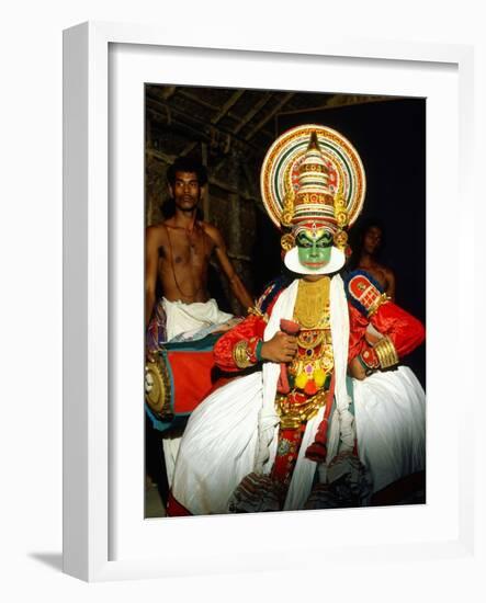 Kathakali, the Classical Dance-Drama of Kerala Region in Trivandrum, Kerala, India-null-Framed Photographic Print