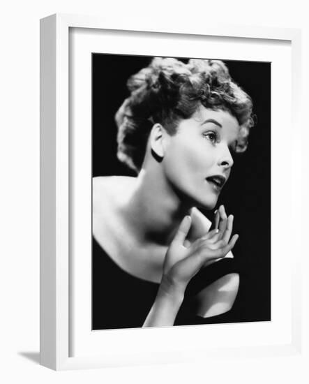 Katharine Hepburn (b/w photo)-null-Framed Photo