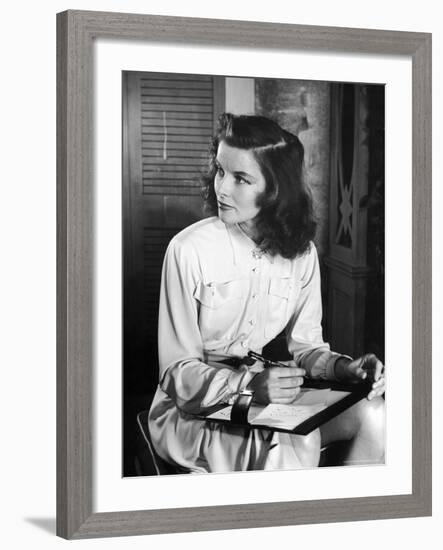 Katharine Hepburn in Early Portrait-Alfred Eisenstaedt-Framed Premium Photographic Print
