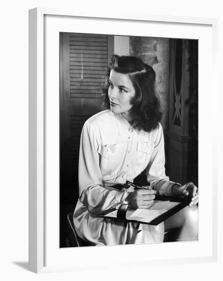 Katharine Hepburn in Early Portrait-Alfred Eisenstaedt-Framed Premium Photographic Print