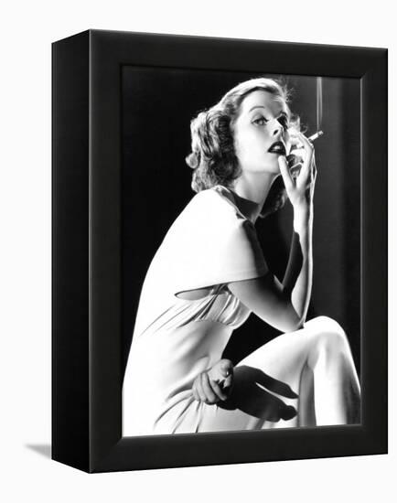 Katharine Hepburn Smoking, 1930s-null-Framed Stretched Canvas