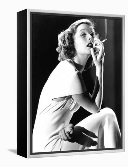 Katharine Hepburn Smoking, 1930s-null-Framed Stretched Canvas