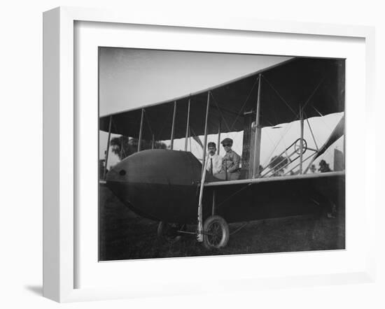 Katharine Wright with Orville in Model HS Plane Photograph - Kitty Hawk, NC-Lantern Press-Framed Art Print