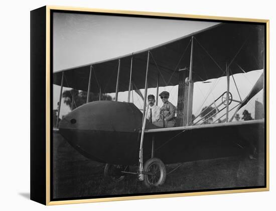 Katharine Wright with Orville in Model HS Plane Photograph - Kitty Hawk, NC-Lantern Press-Framed Stretched Canvas