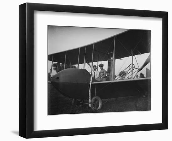 Katharine Wright with Orville in Model HS Plane Photograph - Kitty Hawk, NC-Lantern Press-Framed Art Print