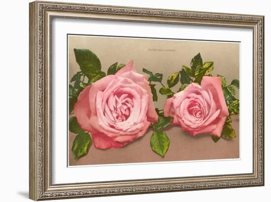 Katherine Mermet Pink Roses-null-Framed Art Print