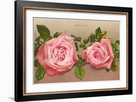 Katherine Mermet Pink Roses-null-Framed Art Print