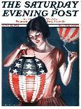 "Japanese Lantern," Saturday Evening Post Cover, June 28, 1924-Katherine R. Wireman-Framed Giclee Print