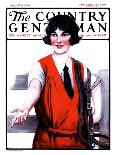 "Woman Reflected in Silver Tray," Country Gentleman Cover, March 1, 1924-Katherine R. Wireman-Giclee Print