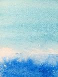 Light and Dark Blue Watercolor Background 2-Kathie Nichols-Framed Art Print