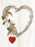Rustic Valentine Heart Wreath I-Kathleen Parr McKenna-Art Print