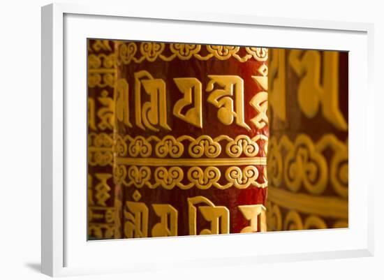 Kathmandu Nepal Prayer Wheels at the Drikung Kagyu Richening Monastery-Bill Bachmann-Framed Photographic Print