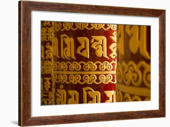 Kathmandu Nepal Prayer Wheels at the Drikung Kagyu Richening Monastery-Bill Bachmann-Framed Photographic Print