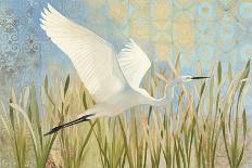 Snowy Egret in Flight v2-Kathrine Lovell-Art Print