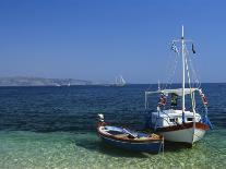 Greek Boats, Kalami Bay, Corfu, Ionian Islands, Greece, Europe-Kathy Collins-Photographic Print