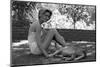 Kathy Jenkins, 17, with Her Dog, Kentfield, California, 1960-Allan Grant-Mounted Photographic Print