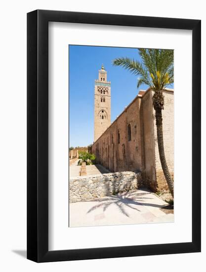 Katoubia Mosque and Palm Tree in Djemaa El Fna-Matthew Williams-Ellis-Framed Photographic Print