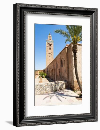 Katoubia Mosque and Palm Tree in Djemaa El Fna-Matthew Williams-Ellis-Framed Photographic Print