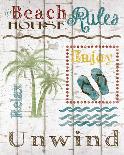 Beach House Rules-Katrina Craven-Framed Art Print