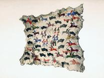 Moose Skin by North American Shoshone Indian, Showing Buffalo Hunt, 20th Century-Katsikodi-Giclee Print