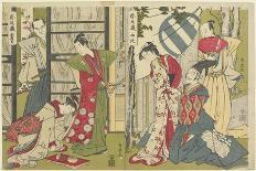 Kengyu Shokujo-Katsukawa Shun'ei-Framed Giclee Print