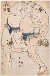 Combat De Sumo Entre Naritaki Et Higashiseki. Estampe De Shun'ei, Katsukawa (1762-1819), 1790 - Sum-Katsukawa Shun'ei-Giclee Print