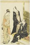Parody Showing a Beauty in the Place of Guan Yu with His Attendant, C.1790-Katsukawa Shuncho-Premium Giclee Print