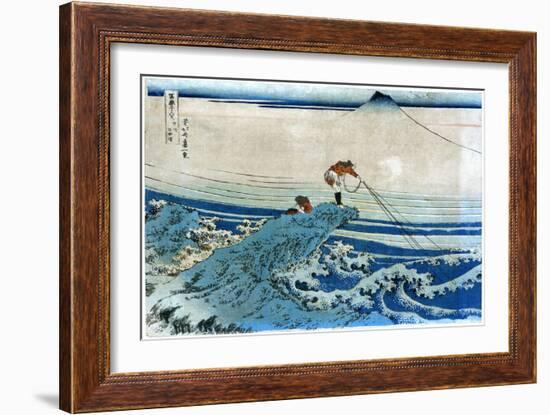 Katsushika: Fishing, c1834-Katsushika Hokusai-Framed Giclee Print